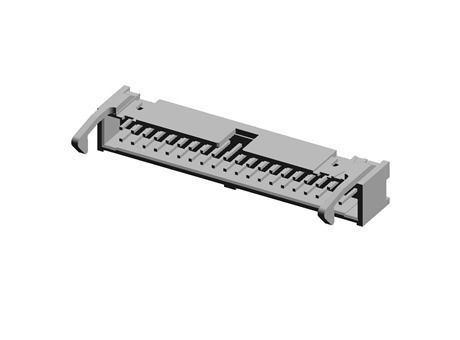 40 way male r/a front latch header free 3D model | CGTrader