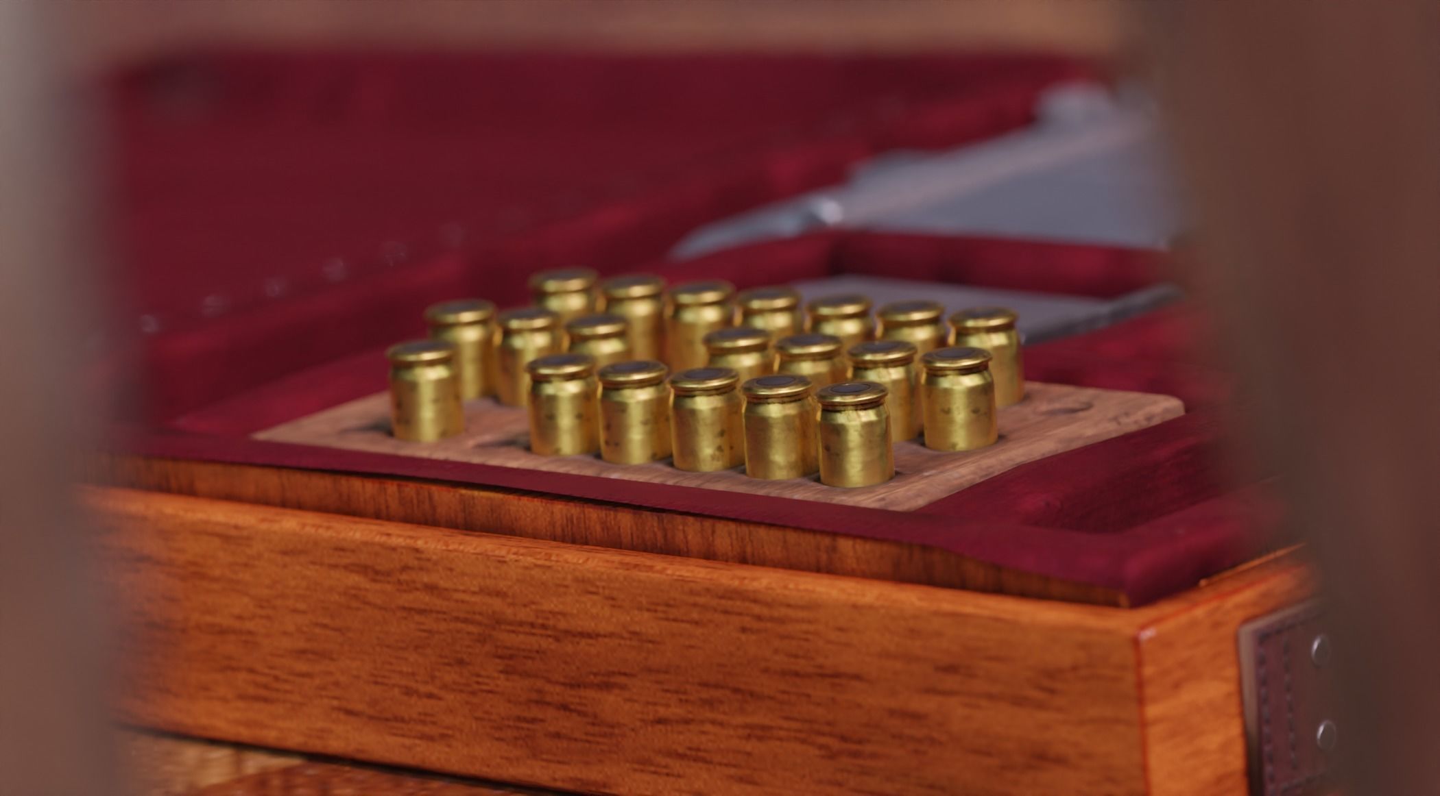 Mauser C96 Broomhandle with carry  case low poly game asset Low-poly 3D model_9