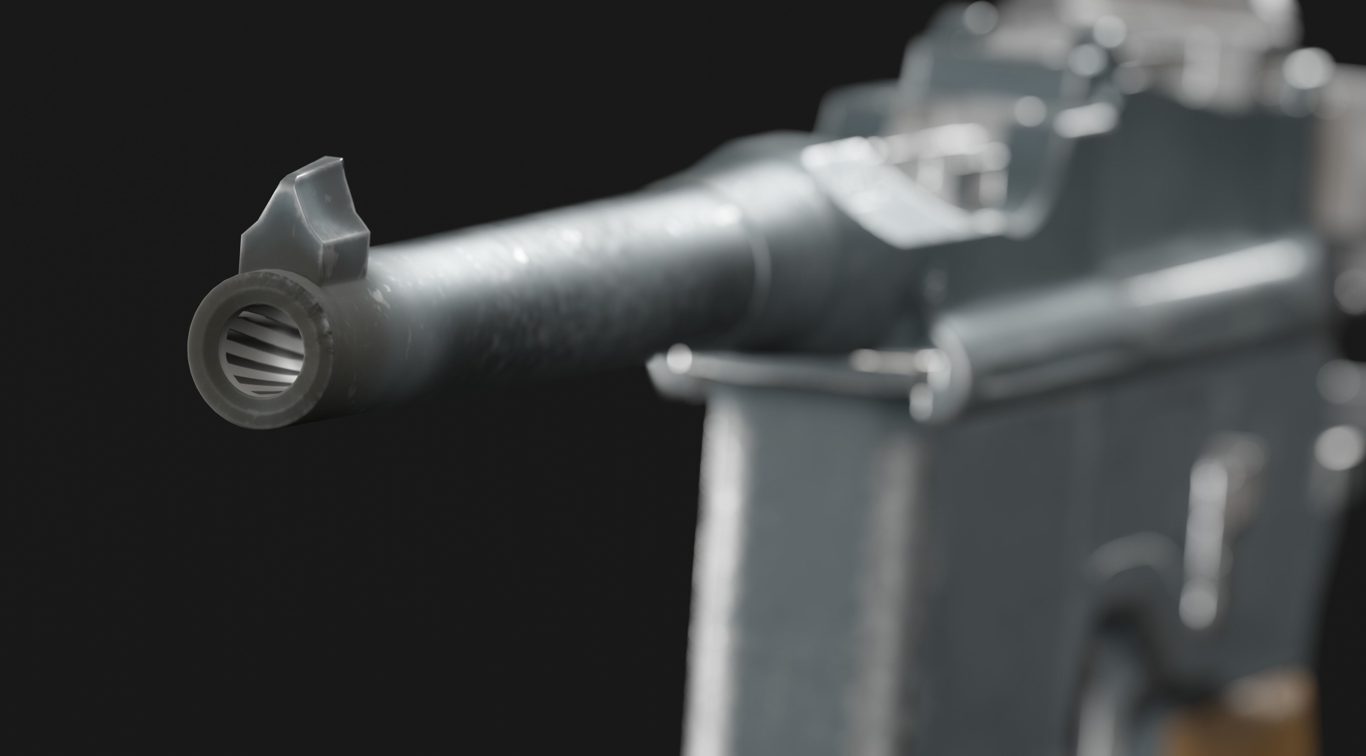 Mauser C96 Broomhandle with carry  case low poly game asset Low-poly 3D model_18