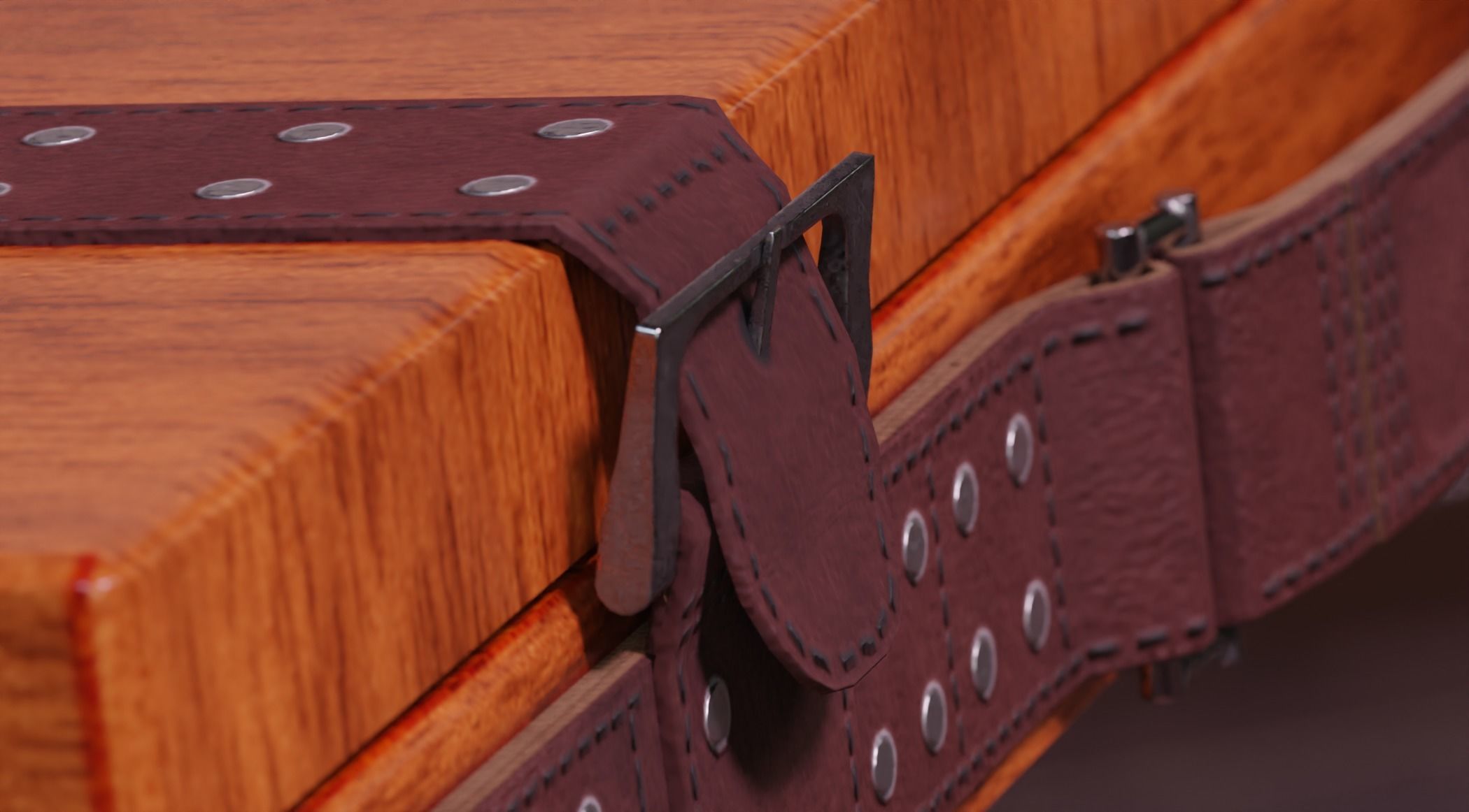 Mauser C96 Broomhandle with carry  case low poly game asset Low-poly 3D model_11