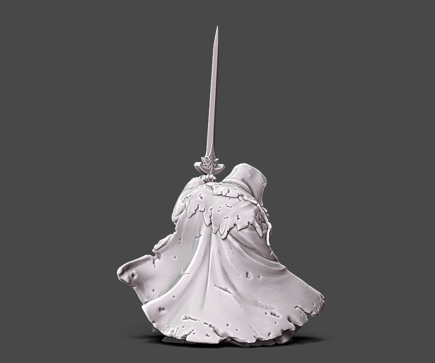 wraith 5 - 35 mm scale 3D print model_2