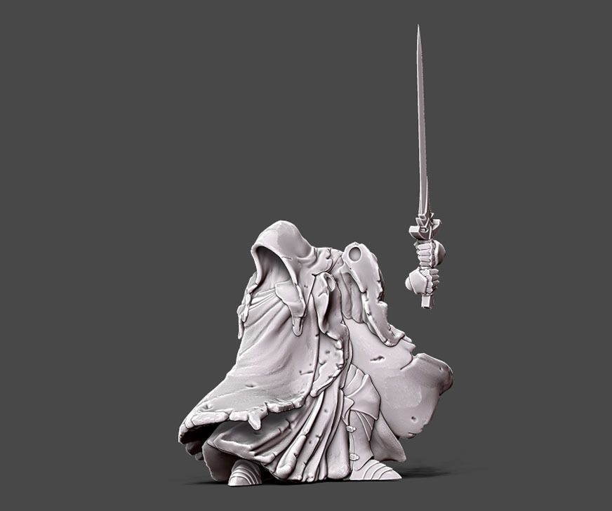 wraith 5 - 35 mm scale 3D print model_6