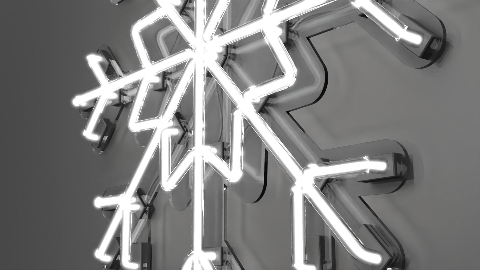Snowflake - Neon Sign 3D model_2