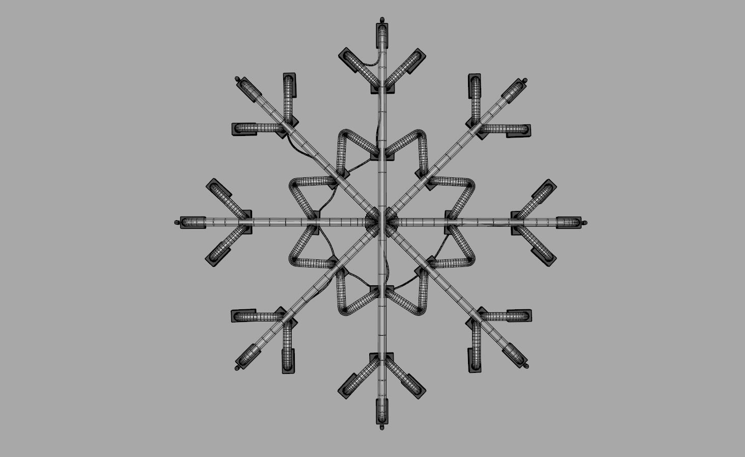 Snowflake - Neon Sign 3D model_6