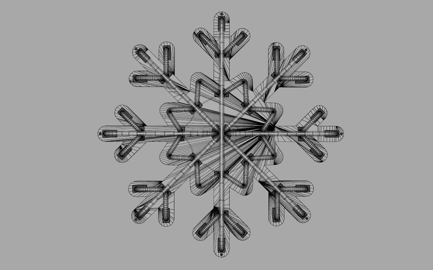 Snowflake - Neon Sign 3D model_5