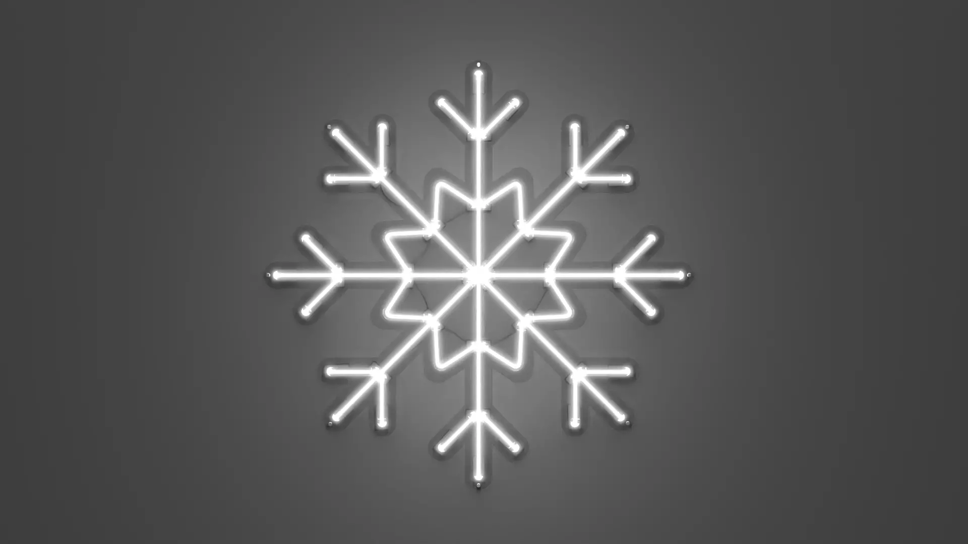 Snowflake - Neon Sign 3D model_0