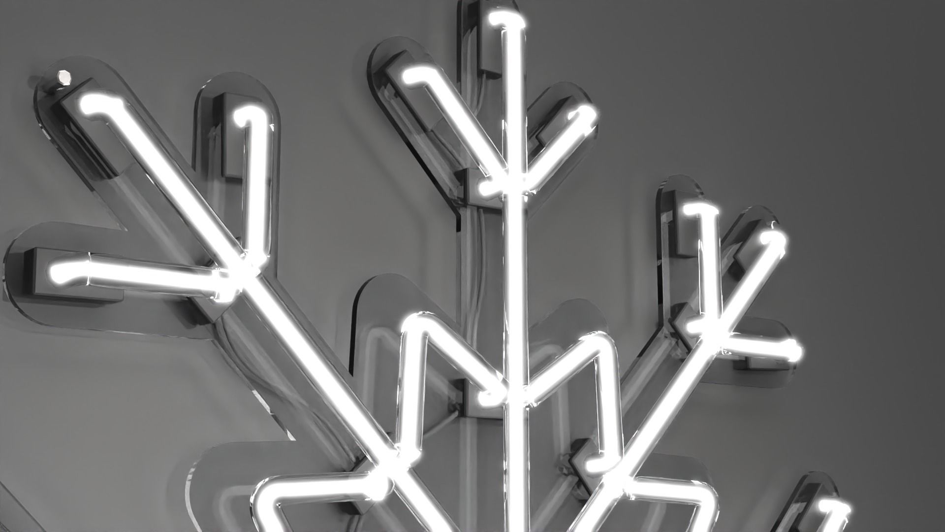 Snowflake - Neon Sign 3D model_1