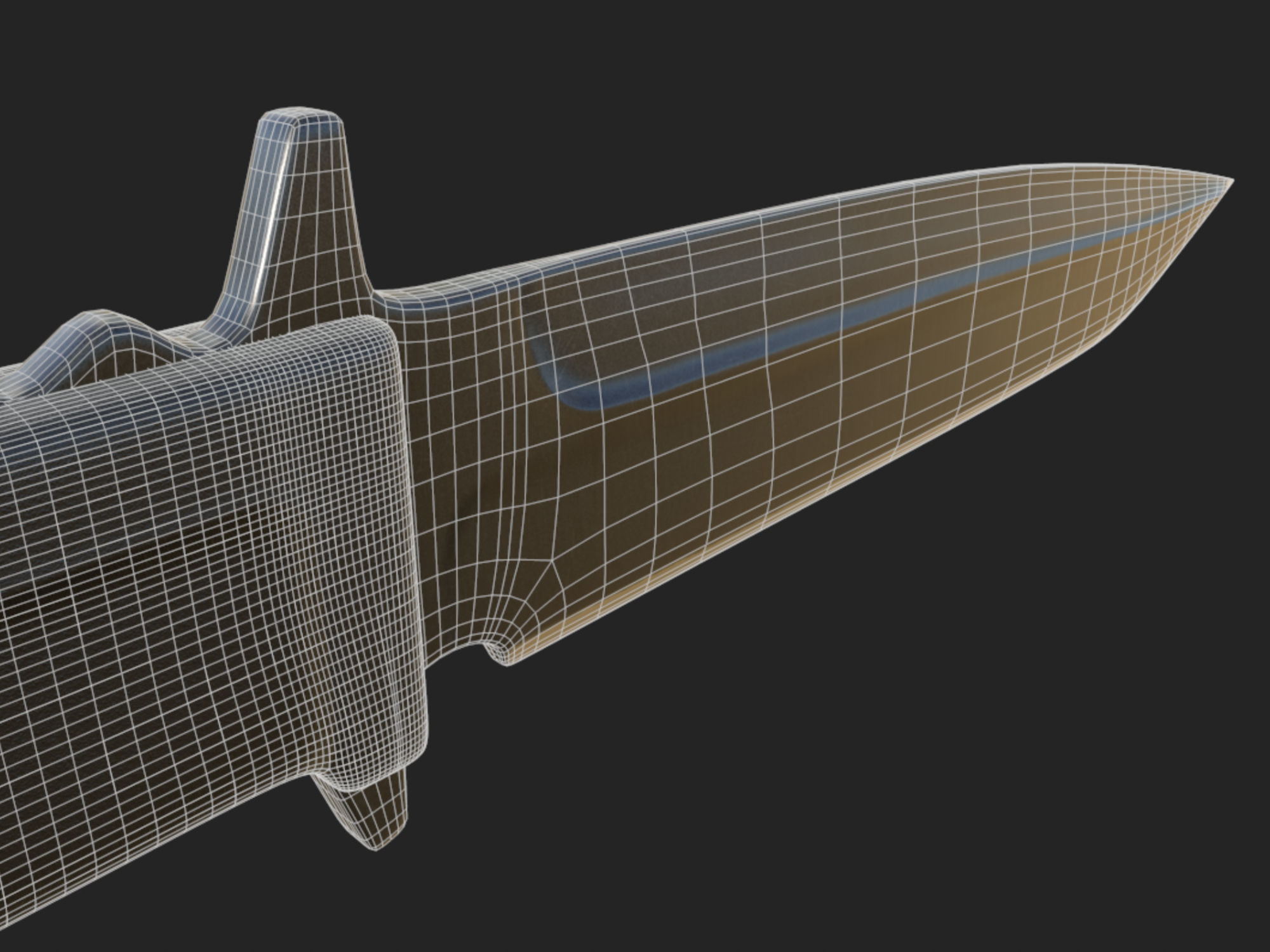 Tactical Combat Knife - Military - Blade - FPS - CS Style Low-poly 3D model_6