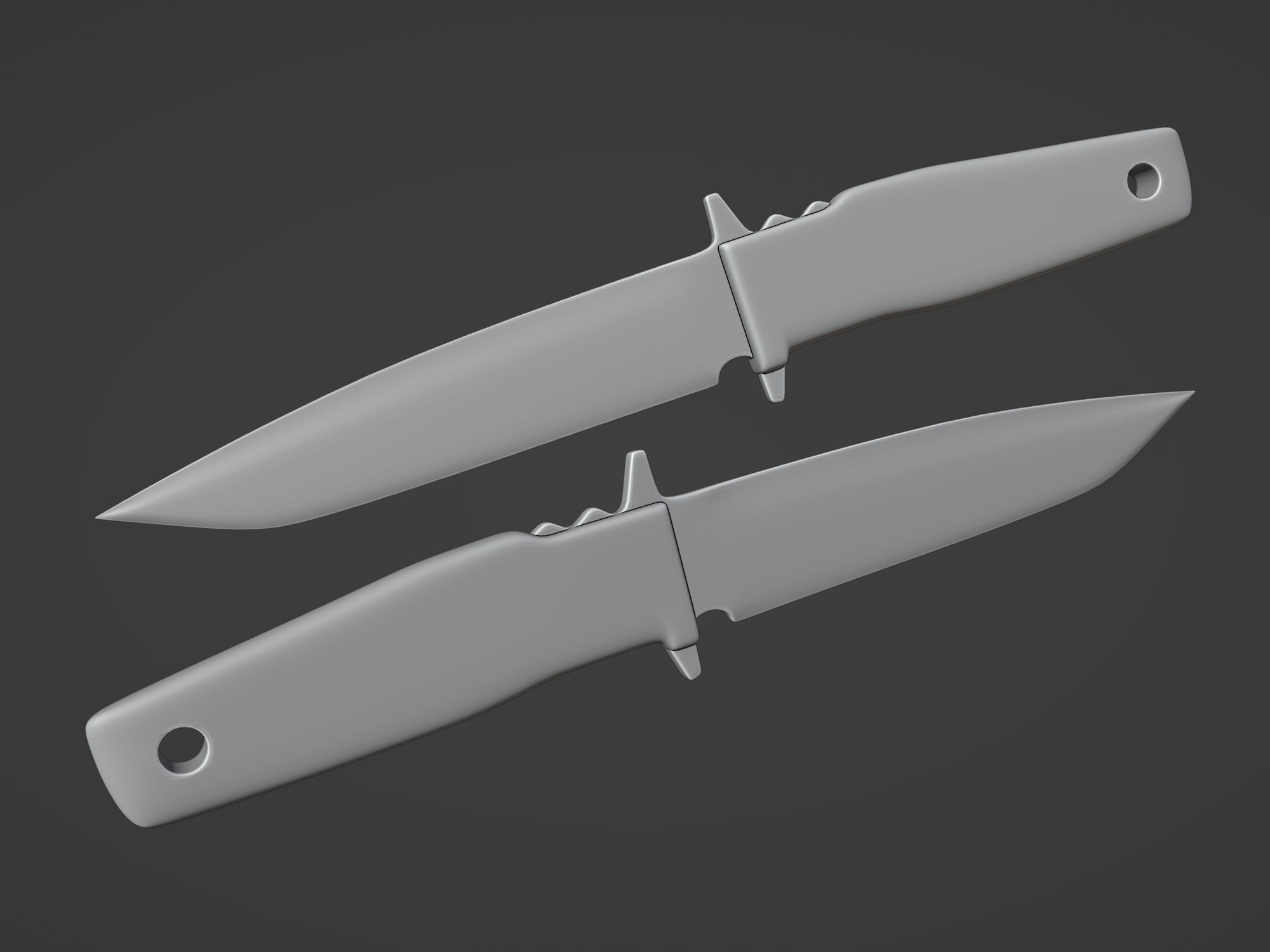 Tactical Combat Knife - Military - Blade - FPS - CS Style Low-poly 3D model_5