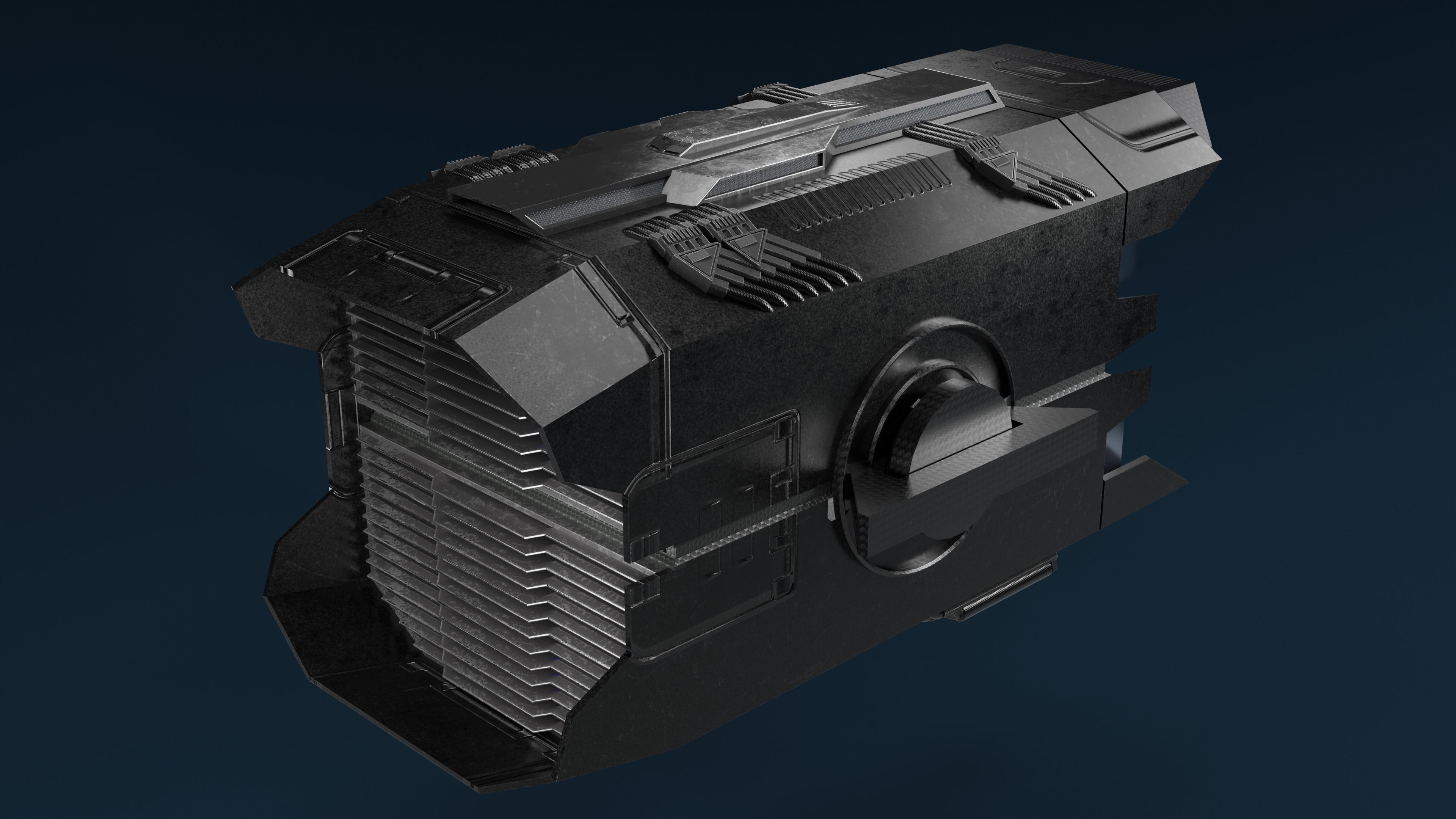 VTOL Engine Low-poly 3D model_3