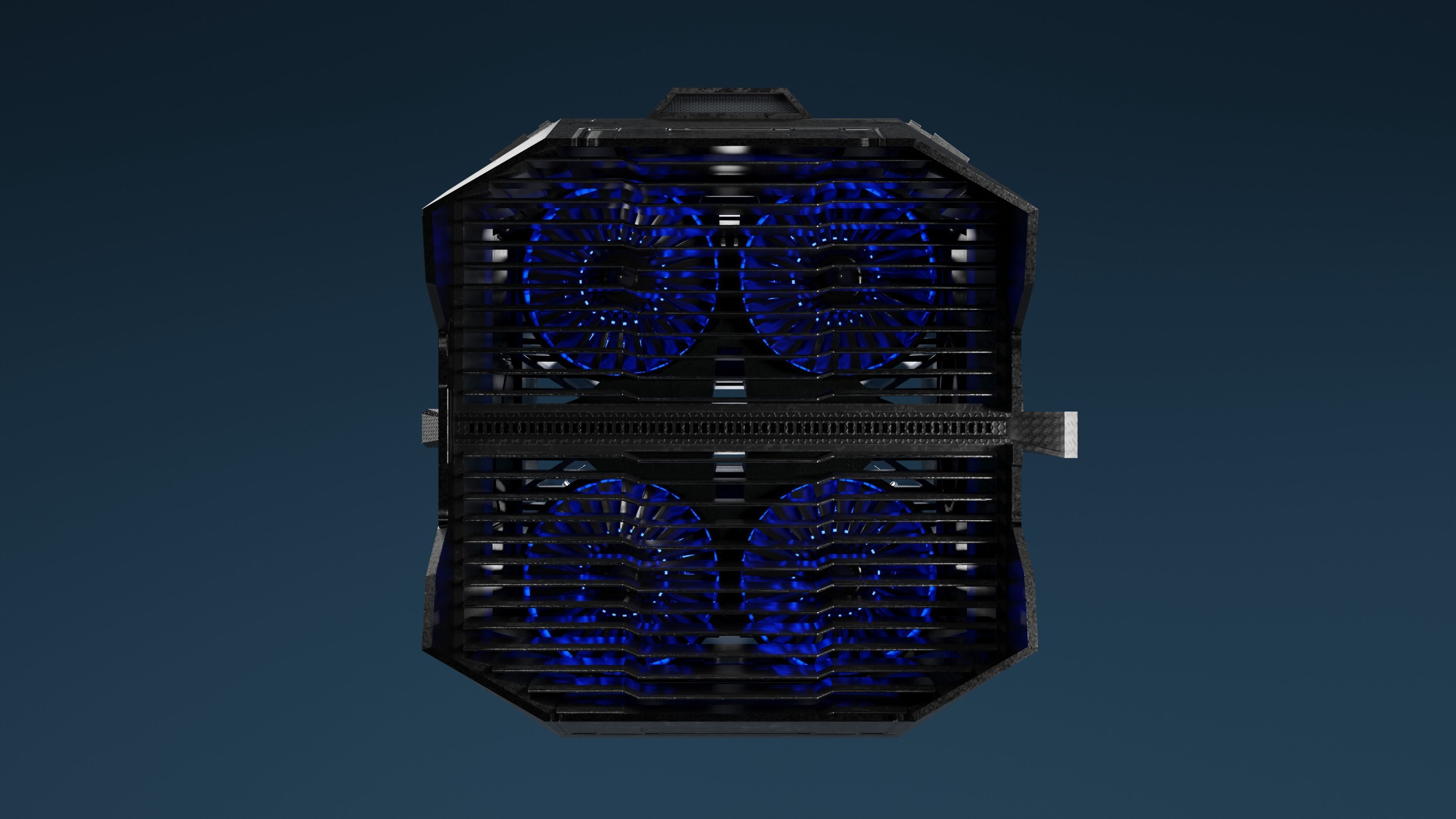 VTOL Engine Low-poly 3D model_1