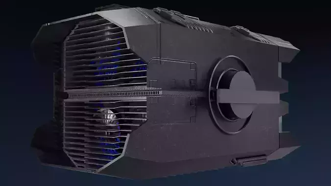 VTOL Engine Low-poly 3D model