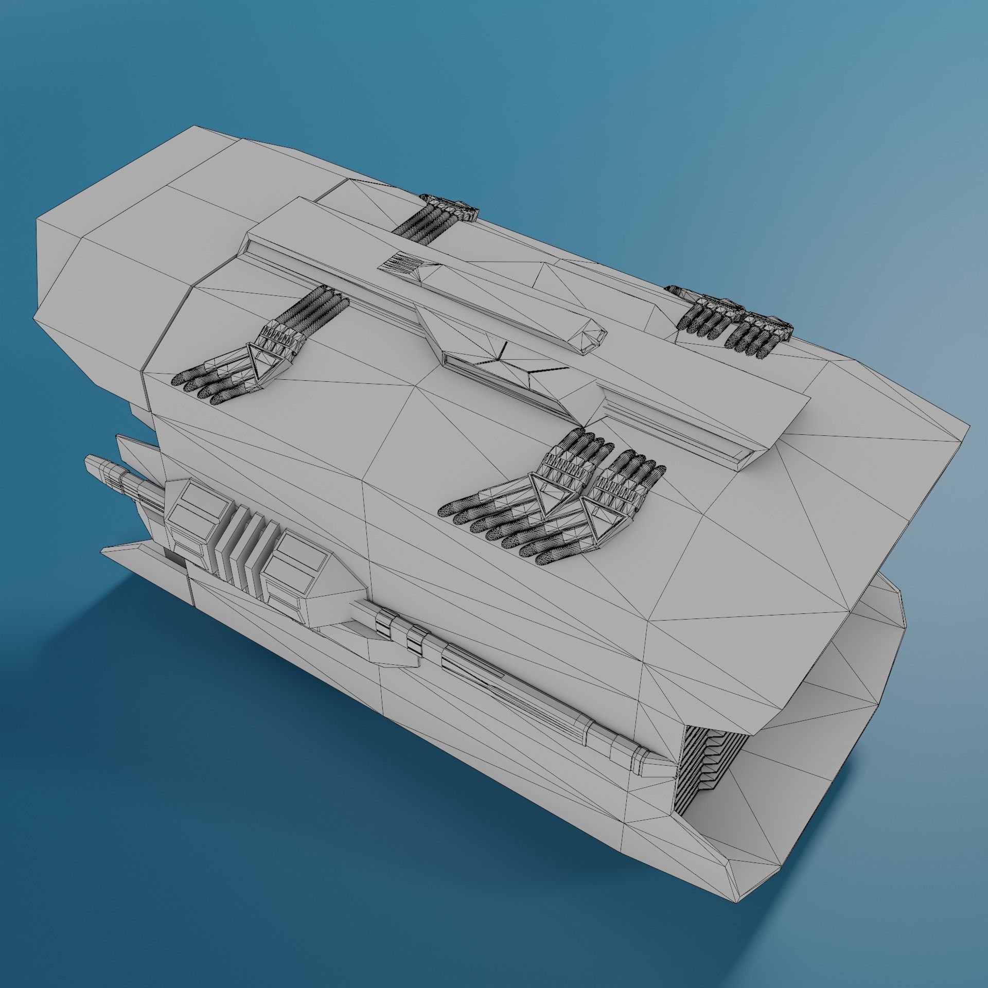 VTOL Engine Low-poly 3D model_7