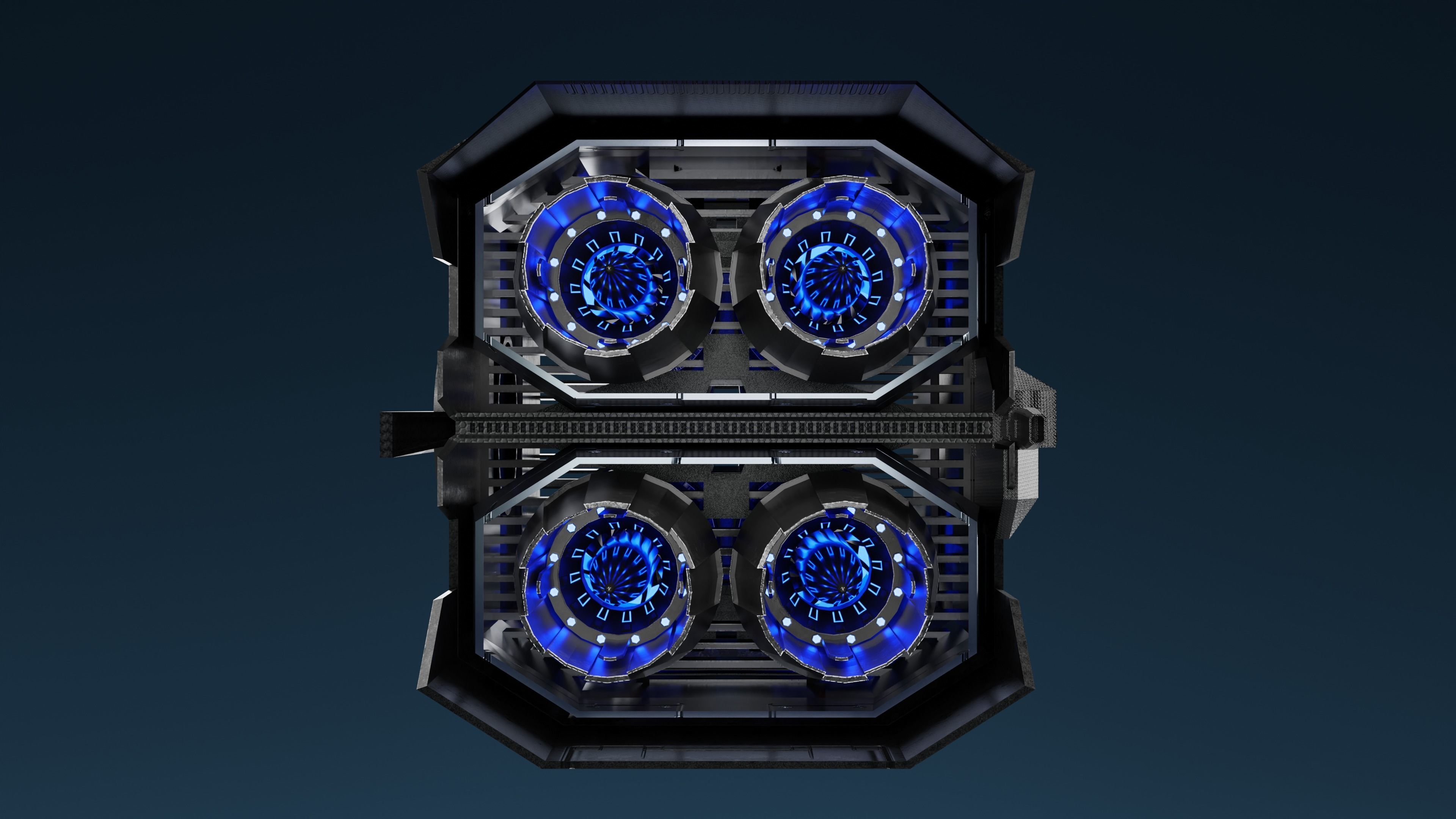 VTOL Engine Low-poly 3D model_2