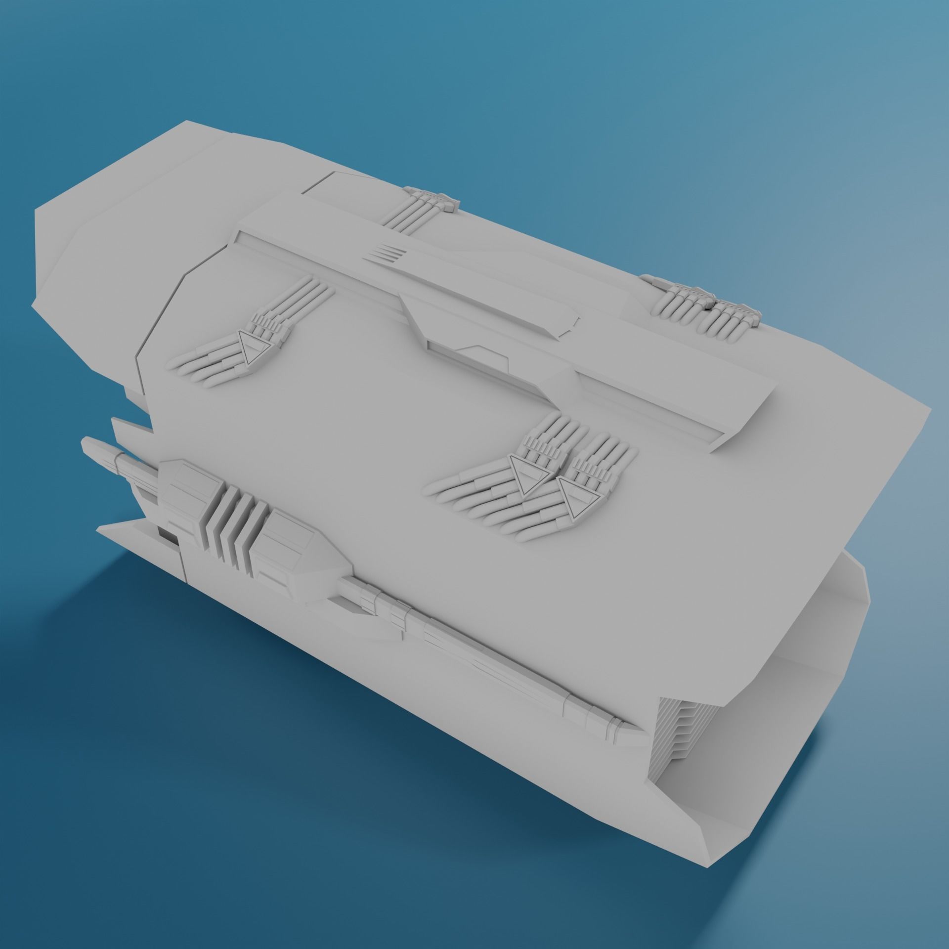 VTOL Engine Low-poly 3D model_8
