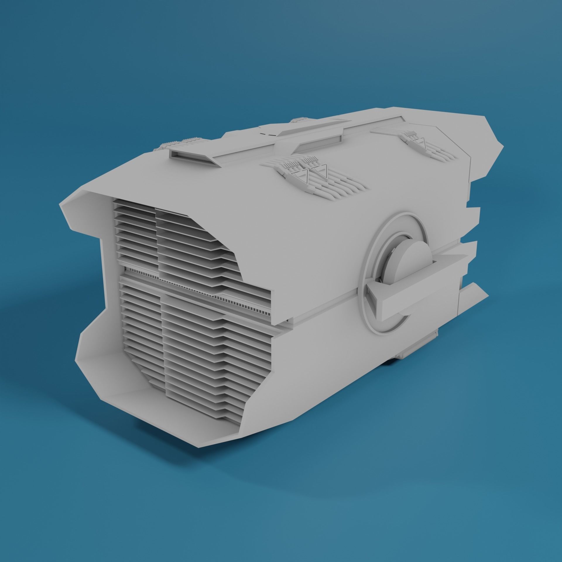 VTOL Engine Low-poly 3D model_6