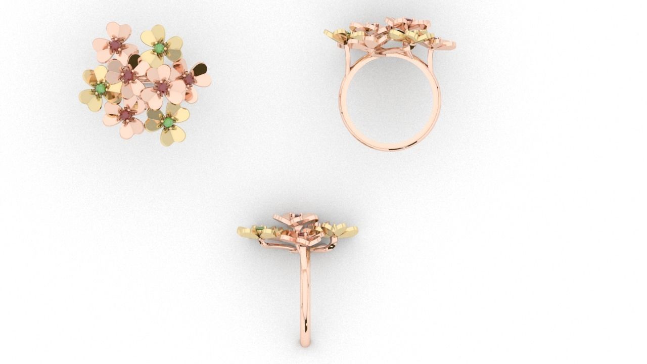 VANCLEEF RING FRIVOLE REPLICA  3D print model_1