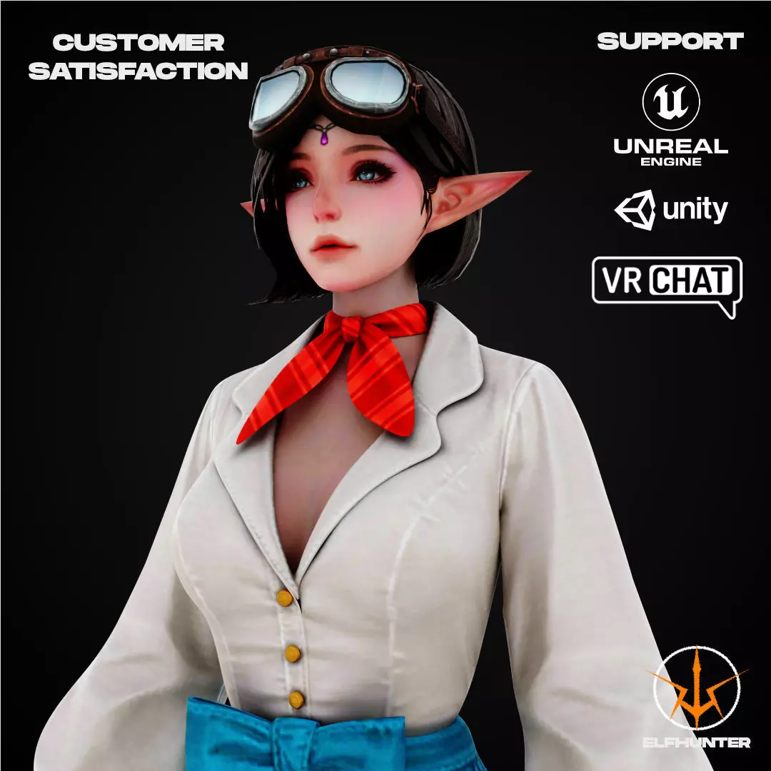 3D model EXCLUSIVE ELF HUNTER EDITION RIGGED CHARACTER ELF HOLIDAY VR ...
