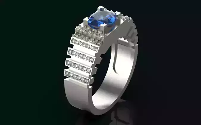 oval men ring gold silver 3D print model oval men ring gold silver 3D print model