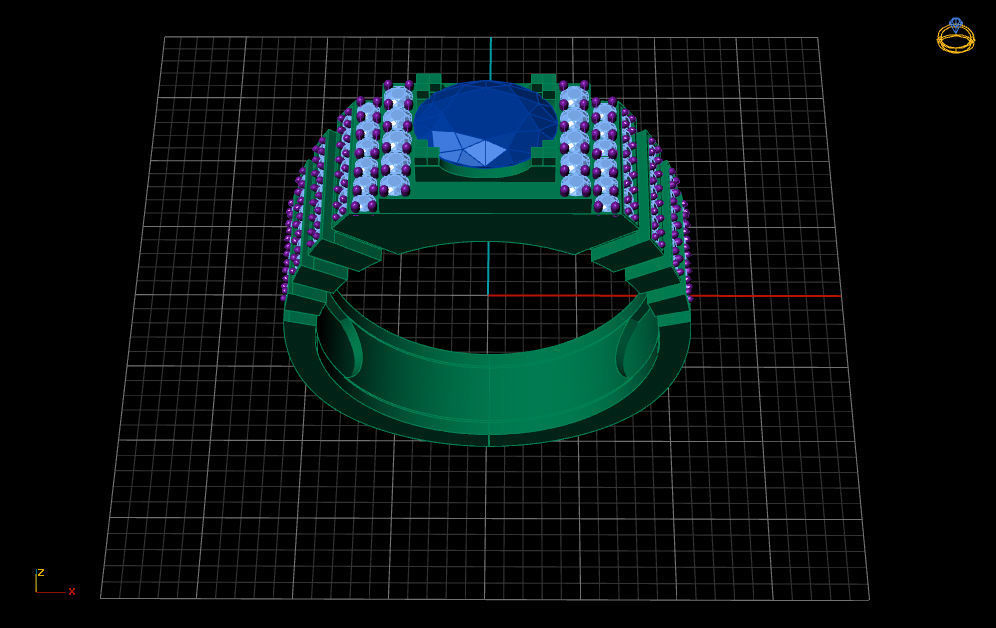 oval men ring gold silver 3D print model_7
