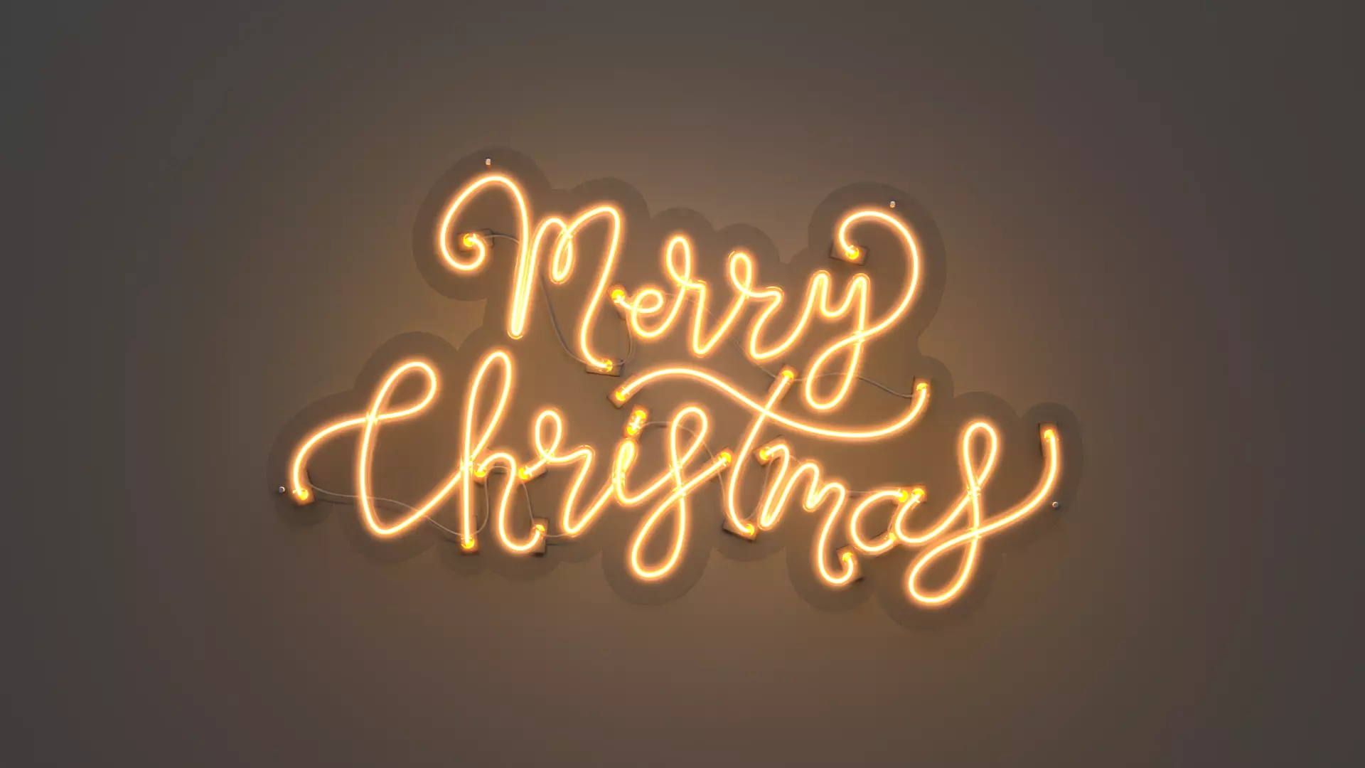Merry Christmas - Neon Sign 3D model_0