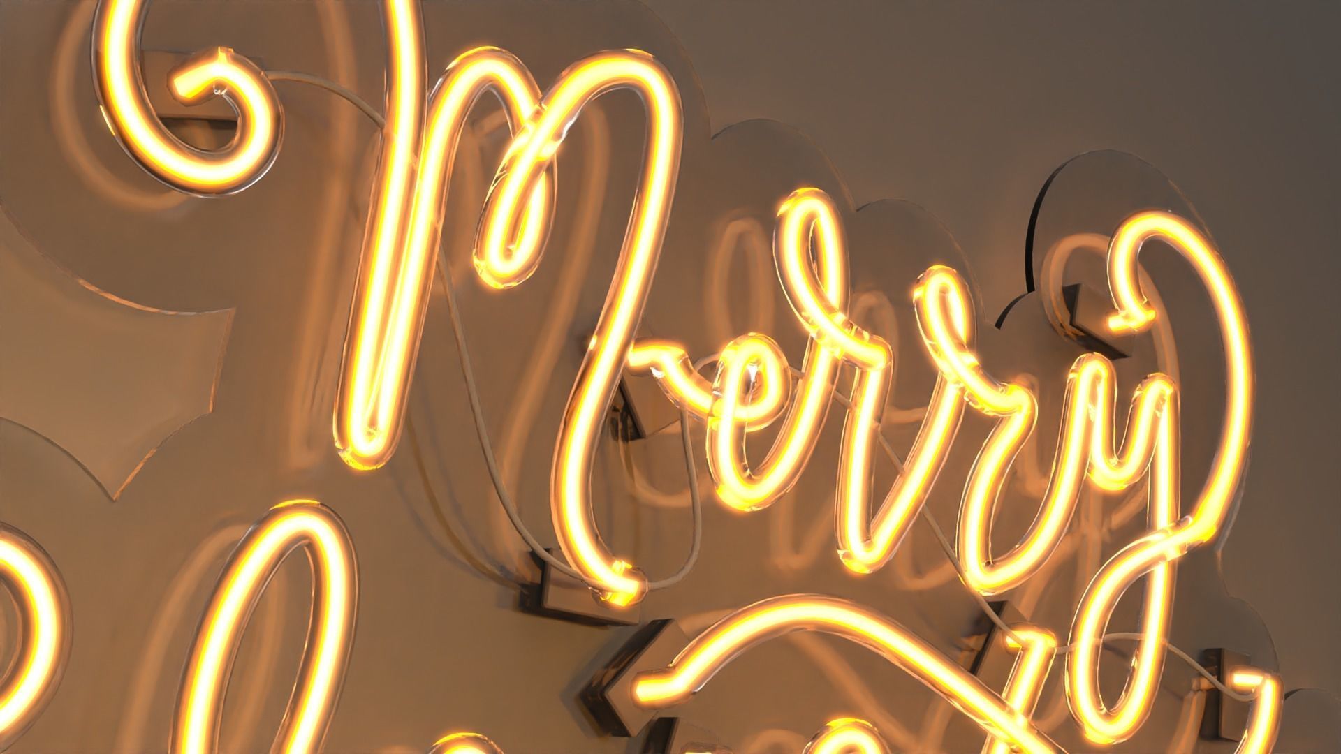 Merry Christmas - Neon Sign 3D model_1