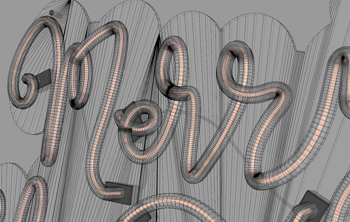 Merry Christmas - Neon Sign 3D model_7