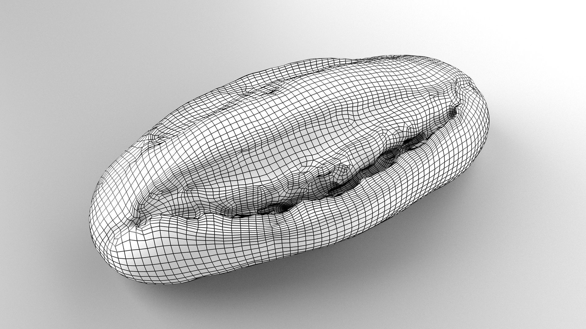 White Bread - 3D Scan Low-poly 3D model_1