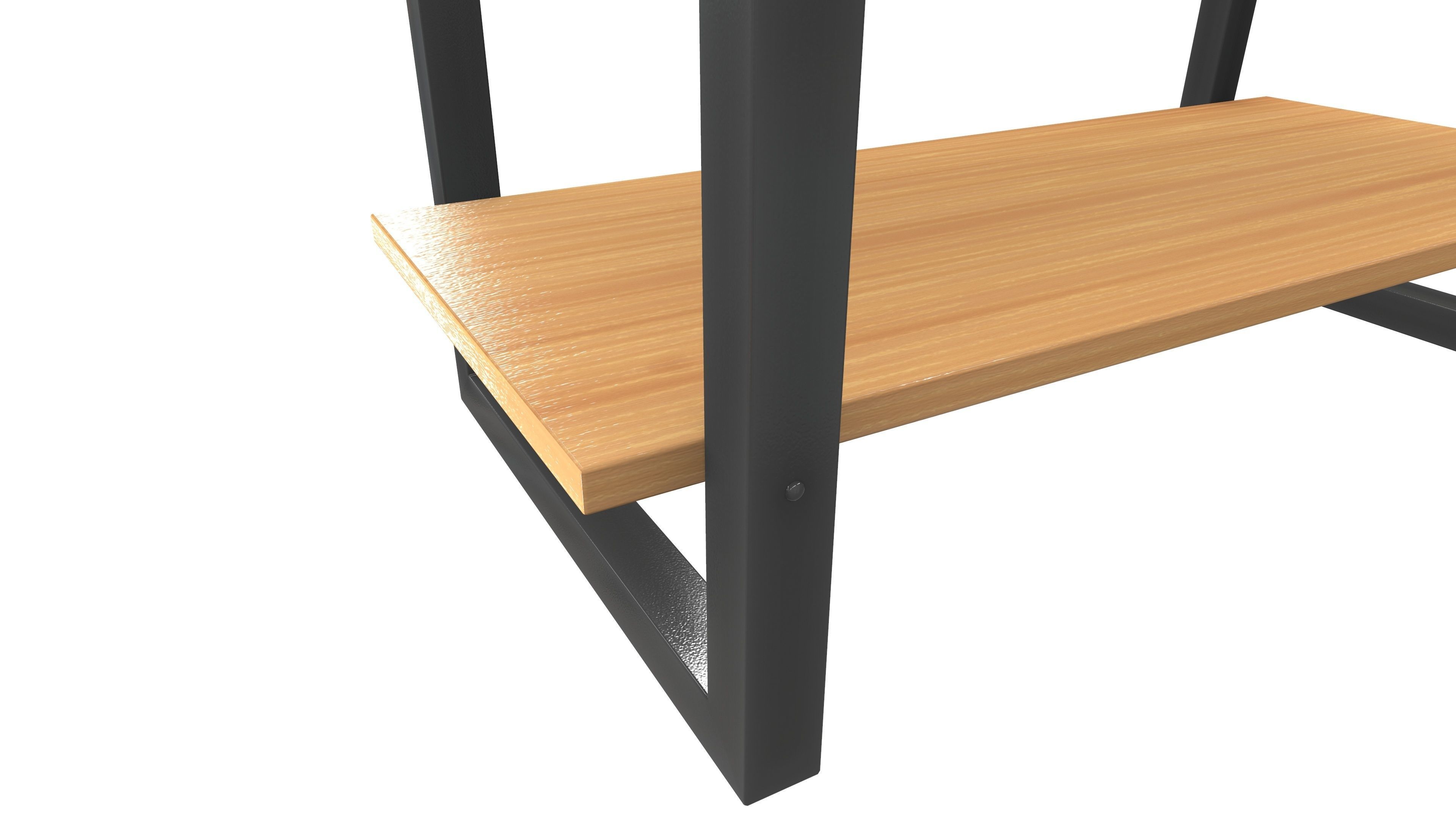 Wooden Shelf 3D Model AR VR PBR Low-poly 3D model_13