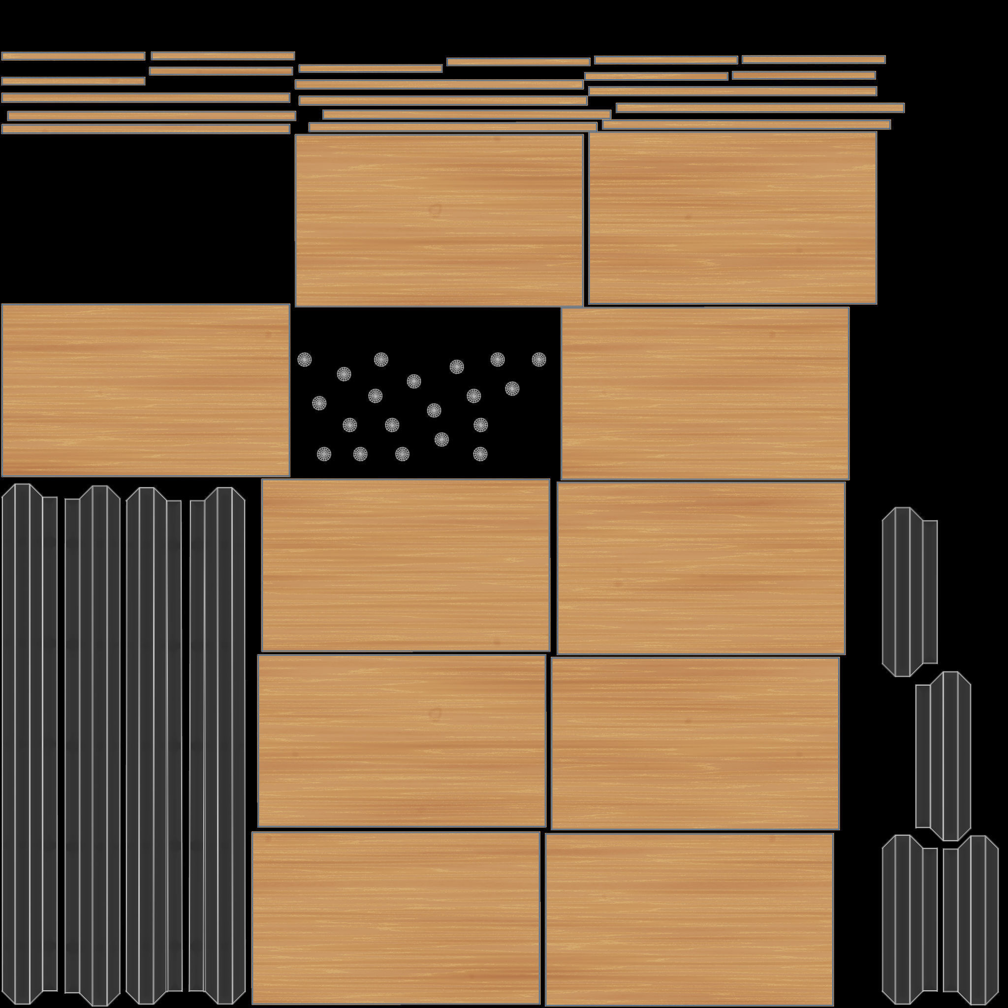 Wooden Shelf 3D Model AR VR PBR Low-poly 3D model_17