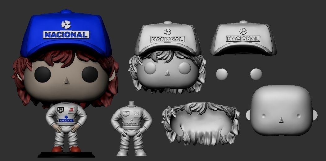Ayrton Senna PopFunko 3D print model_5