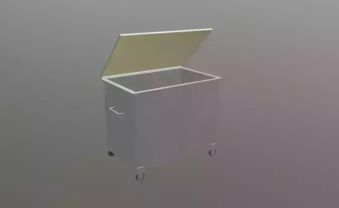 Dumpster metal trash can on wheels
