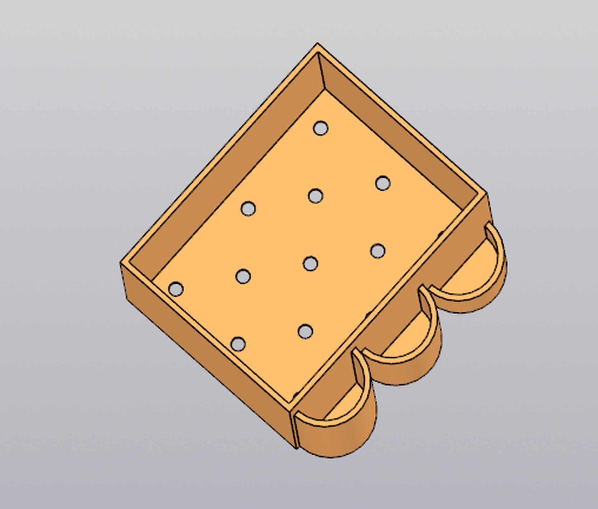 Planter Penholder round box 3D print model_6
