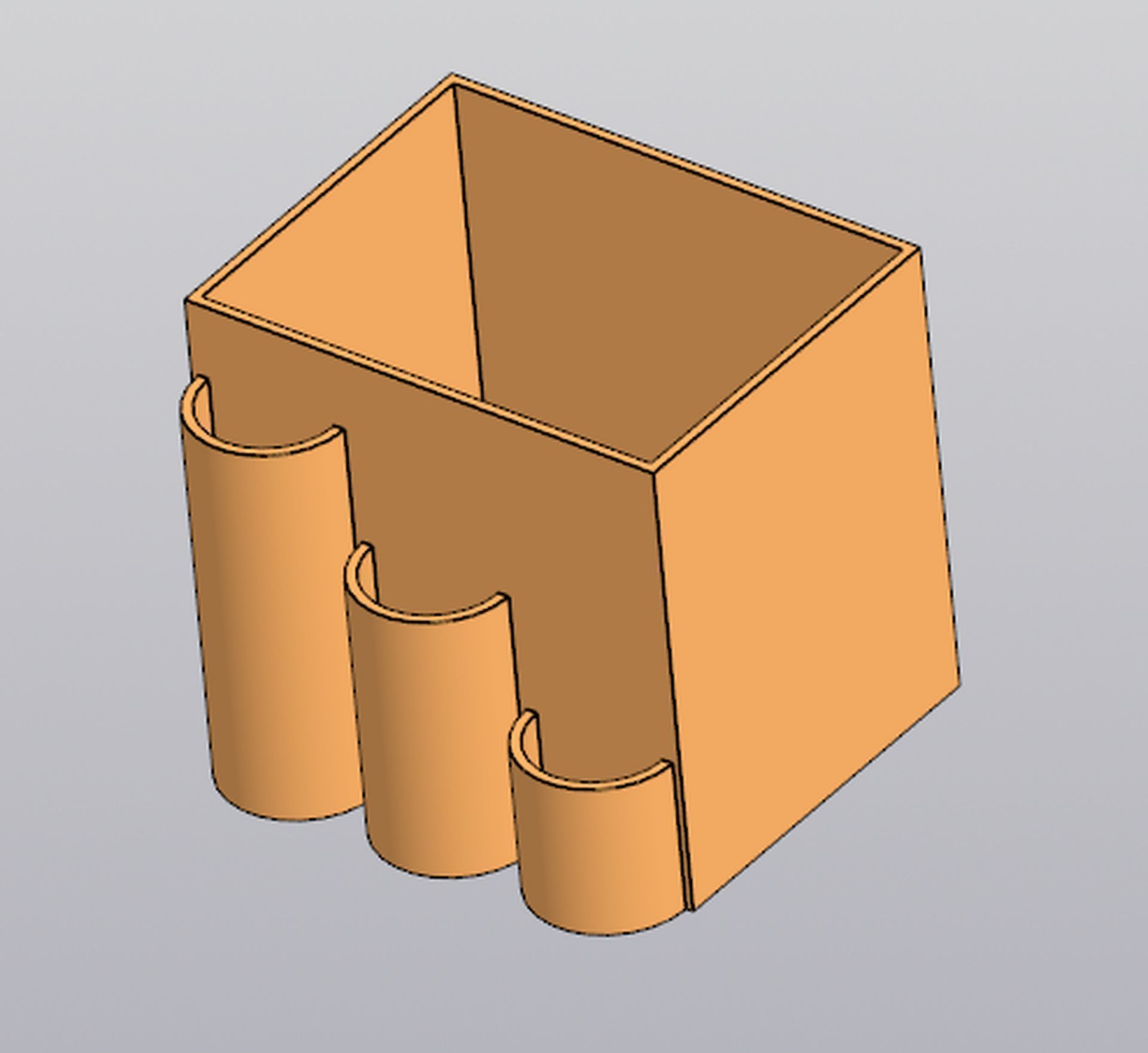 Planter Penholder round box 3D print model_3