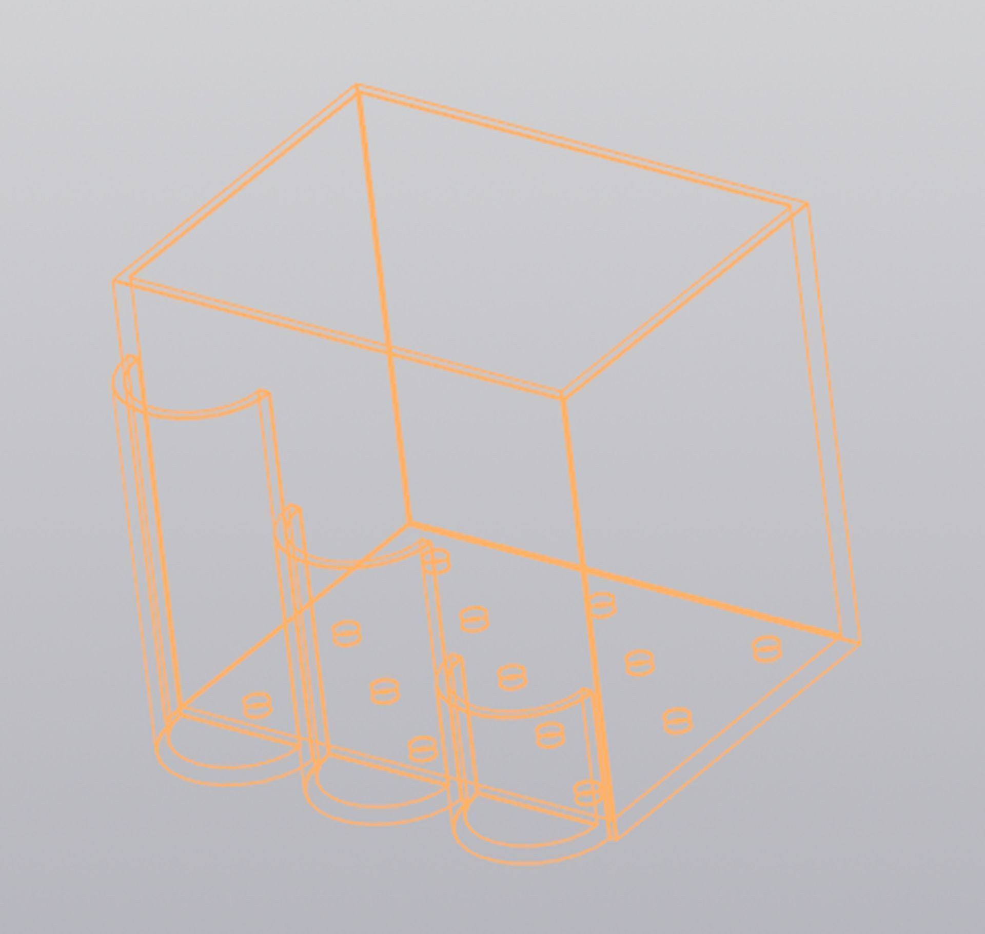 Planter Penholder round box 3D print model_7