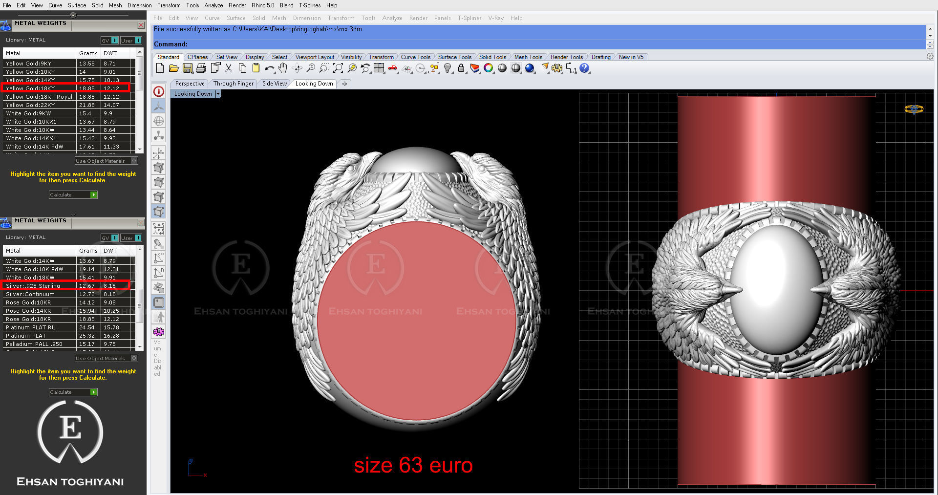 eagel ring 3D print model_3