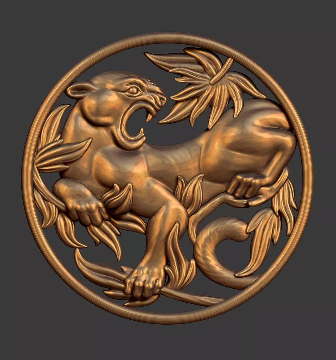 puma pendant  3D print model_0