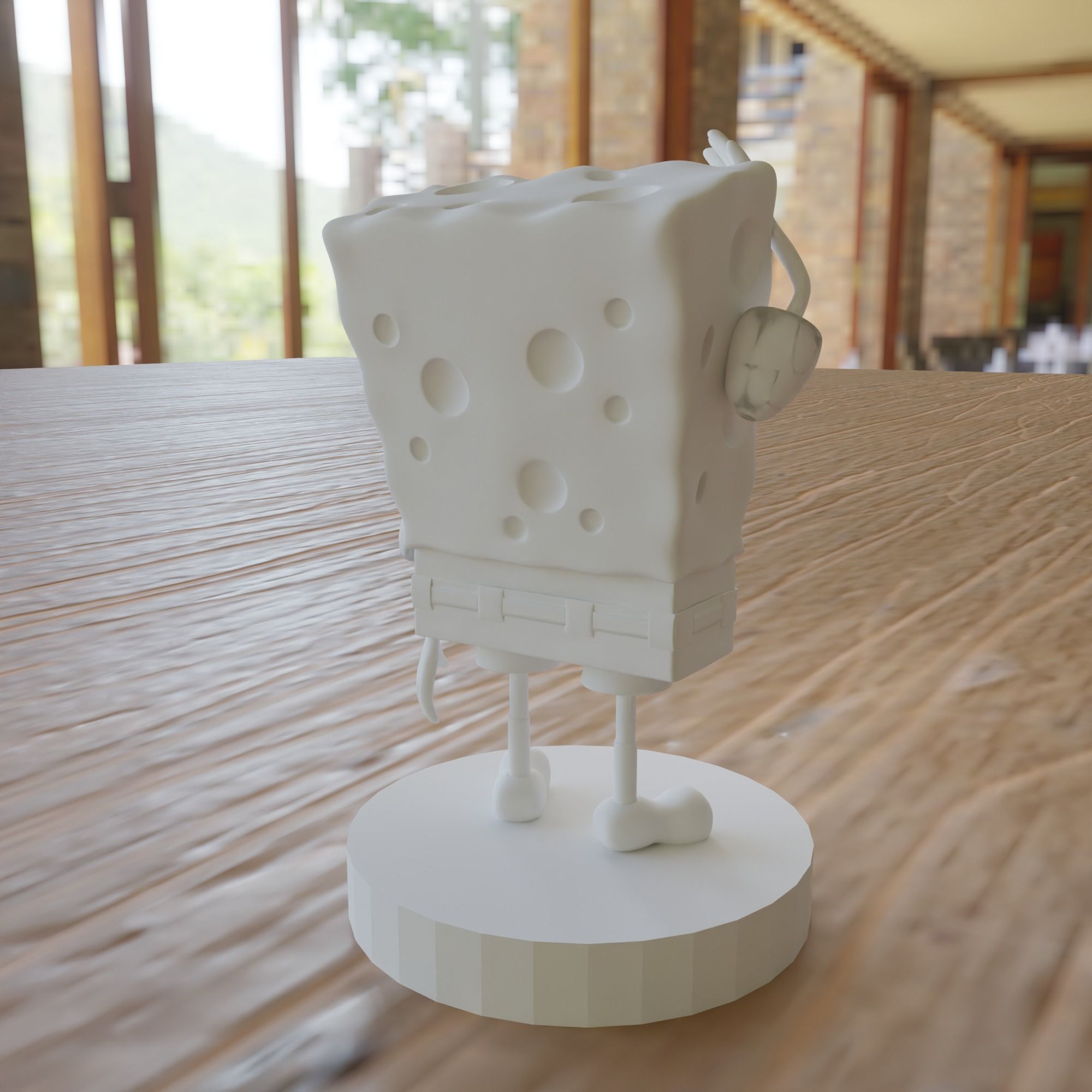 SpongeBob 3D Print cheese block 3D print model_4