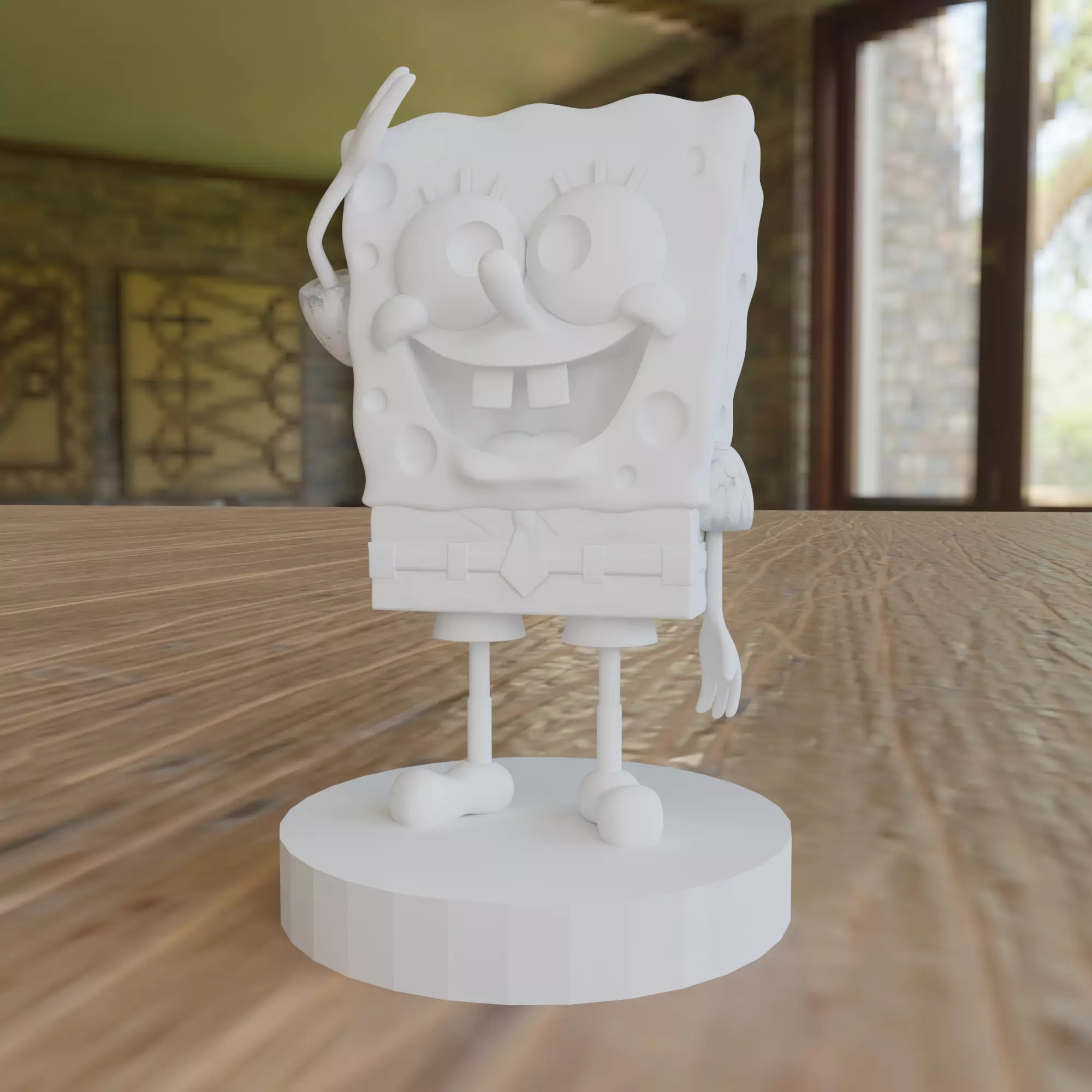 SpongeBob 3D Print cheese block 3D print model_0