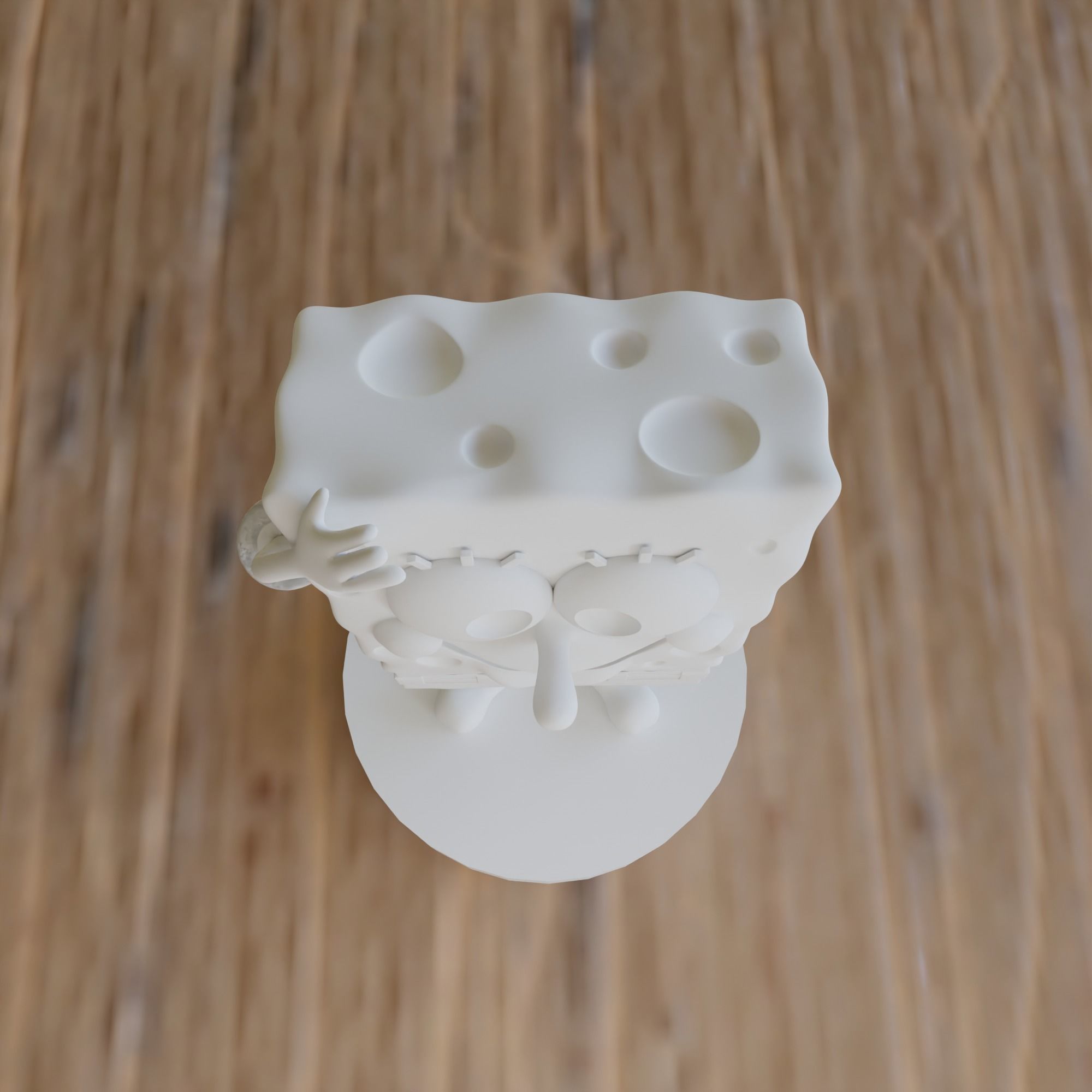 SpongeBob 3D Print cheese block 3D print model_3