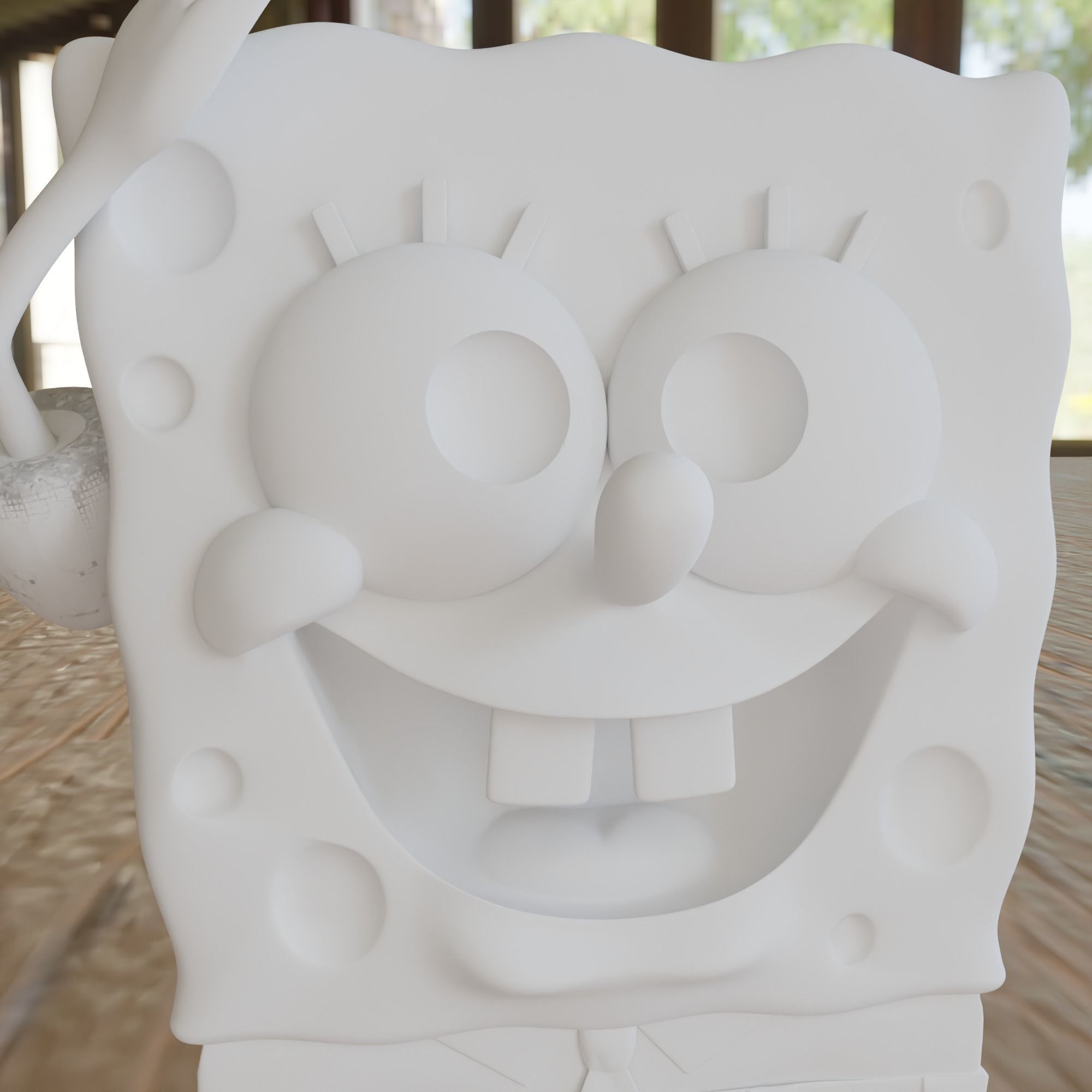 SpongeBob 3D Print cheese block 3D print model_1