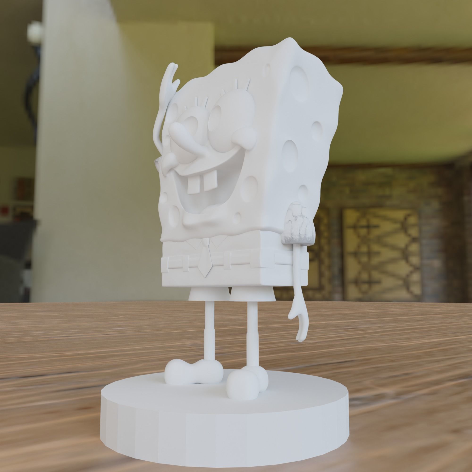 SpongeBob 3D Print cheese block 3D print model_2