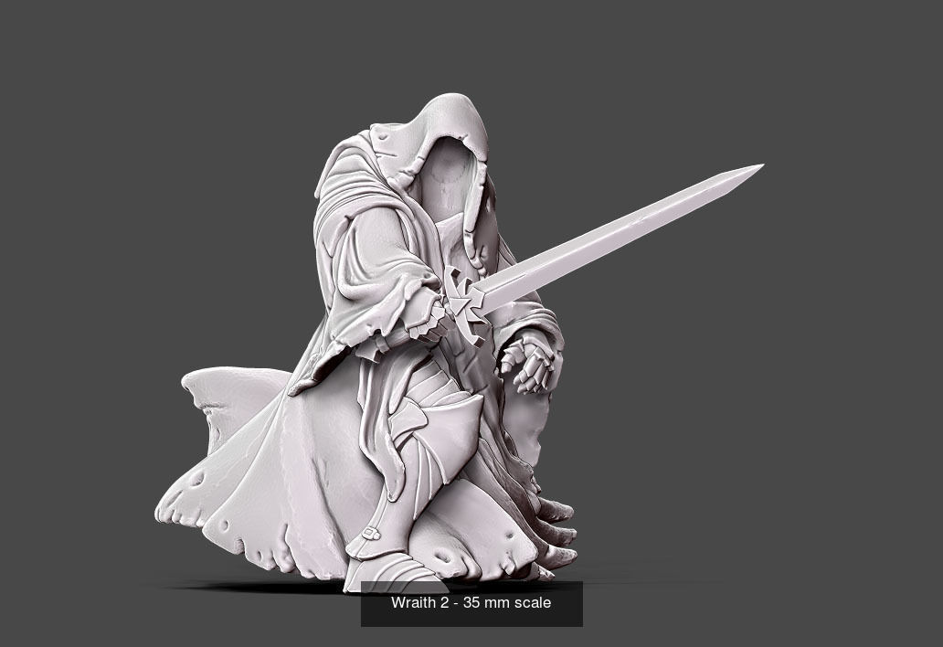 The Nine knight holding sword 3D Model Collection_3