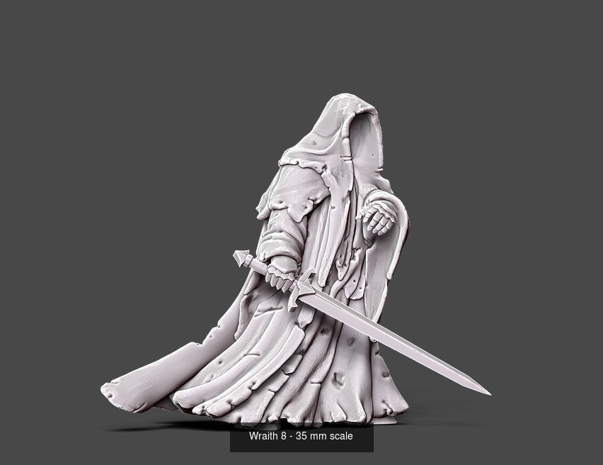 The Nine knight holding sword 3D Model Collection_9