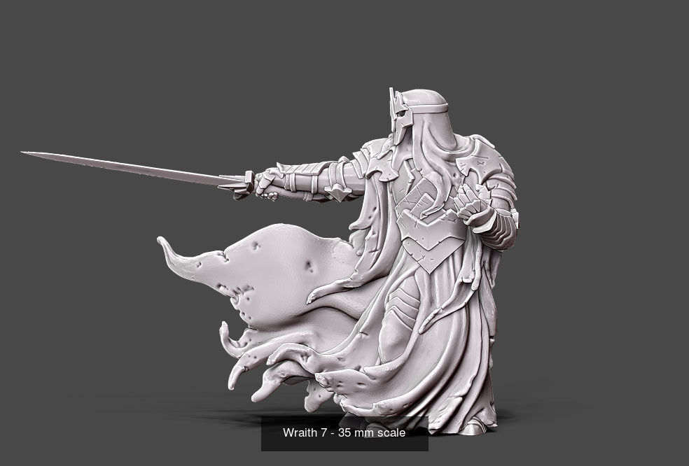 The Nine knight holding sword 3D Model Collection_8