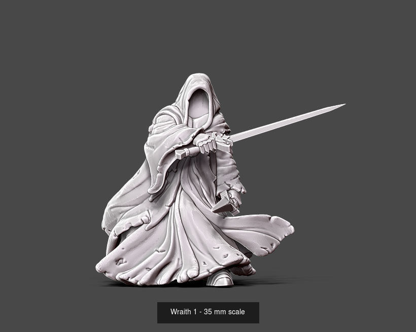 The Nine knight holding sword 3D Model Collection_2