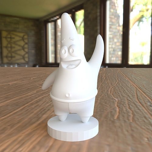 Patrick 3D Print ghost on wooden table 3D print model