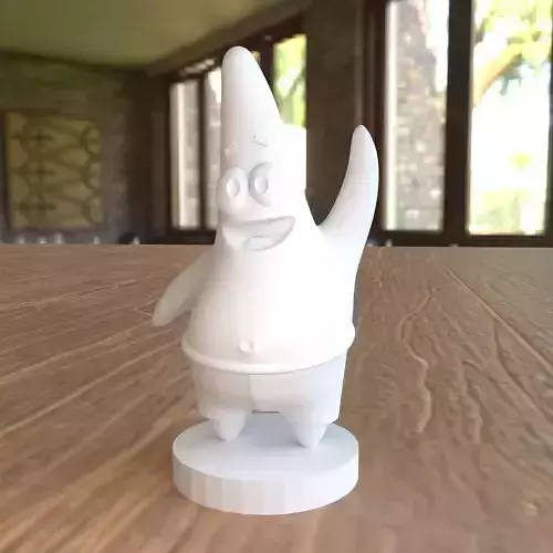 Patrick 3D Print ghost on wooden table 3D print model