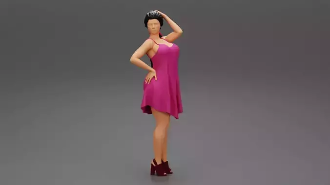 Beautiful woman wearing dress hair dreadlocks