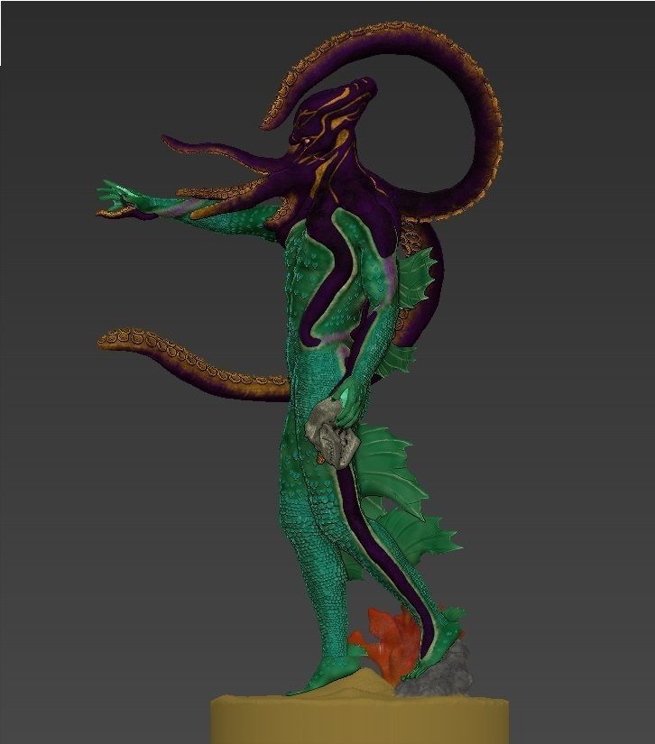 The Head Flayer of the Sea 3D model_2